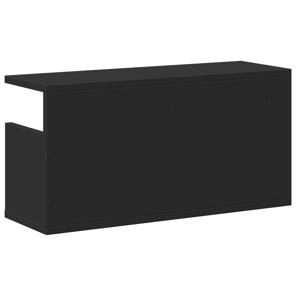 fekete szerelt fa faliszekrény 60 x 20 x 30 cm