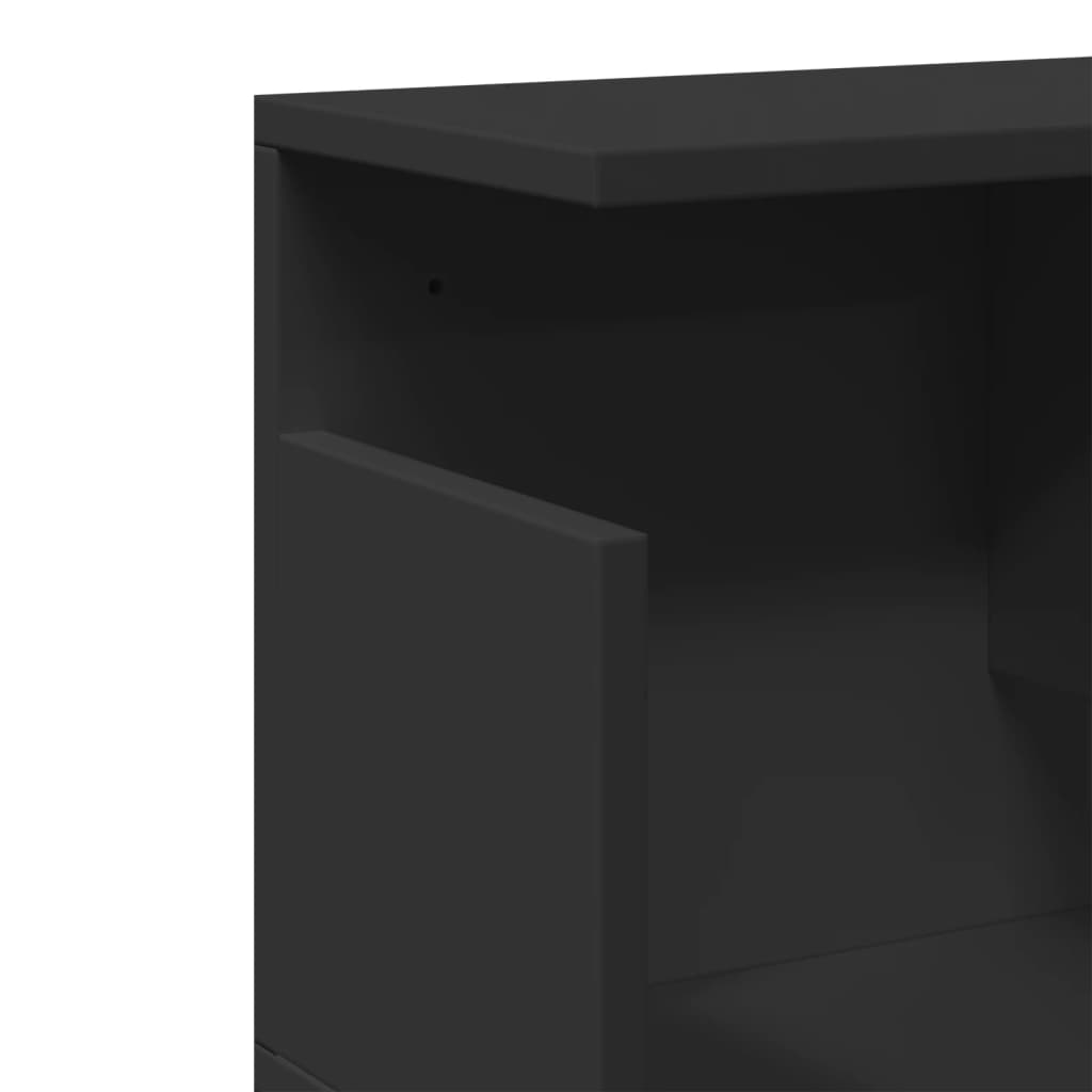 fekete szerelt fa faliszekrény 80 x 20 x 30 cm