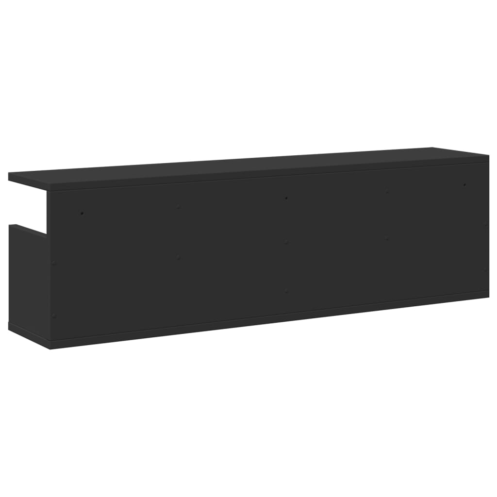 fekete szerelt fa faliszekrény 100 x 20 x 30 cm