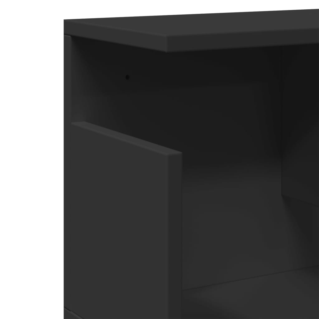 fekete szerelt fa faliszekrény 100 x 20 x 30 cm