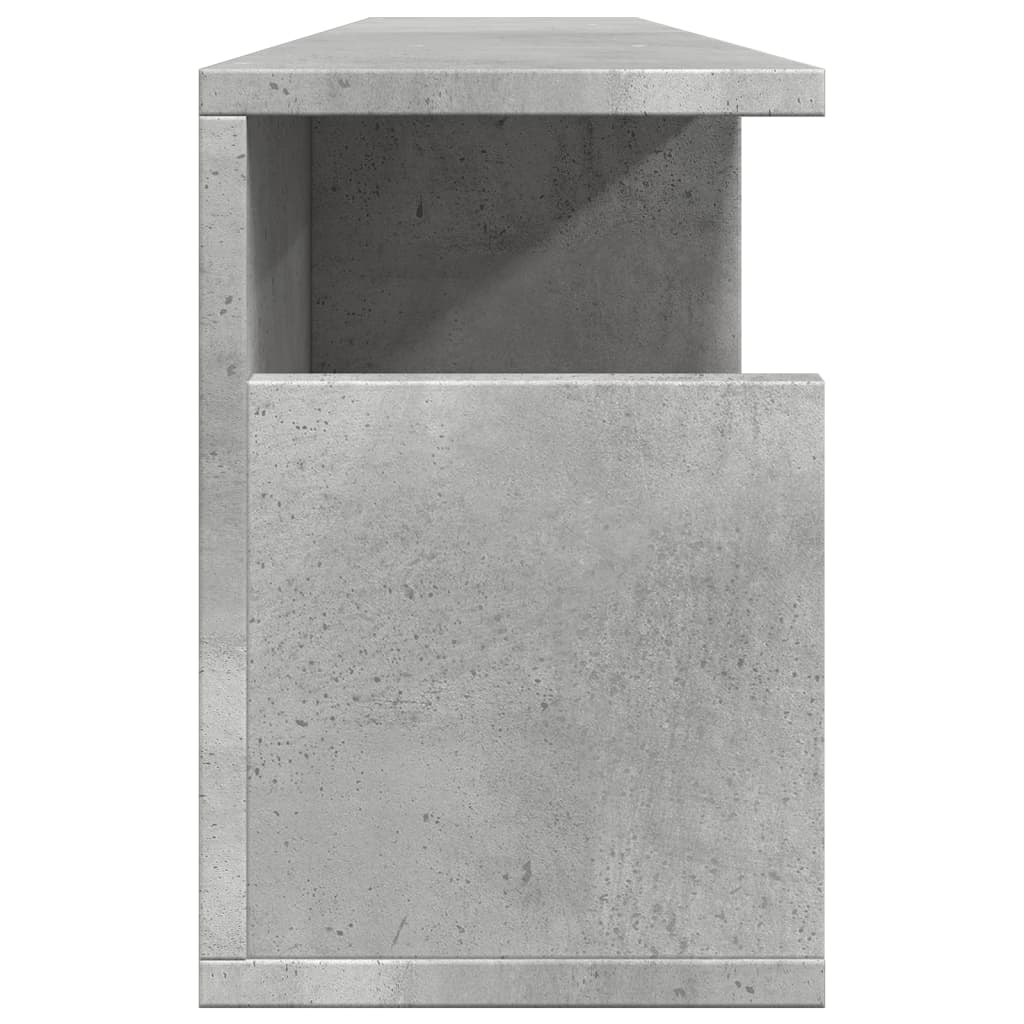 betonszürke szerelt fa faliszekrény 100 x 20 x 30 cm
