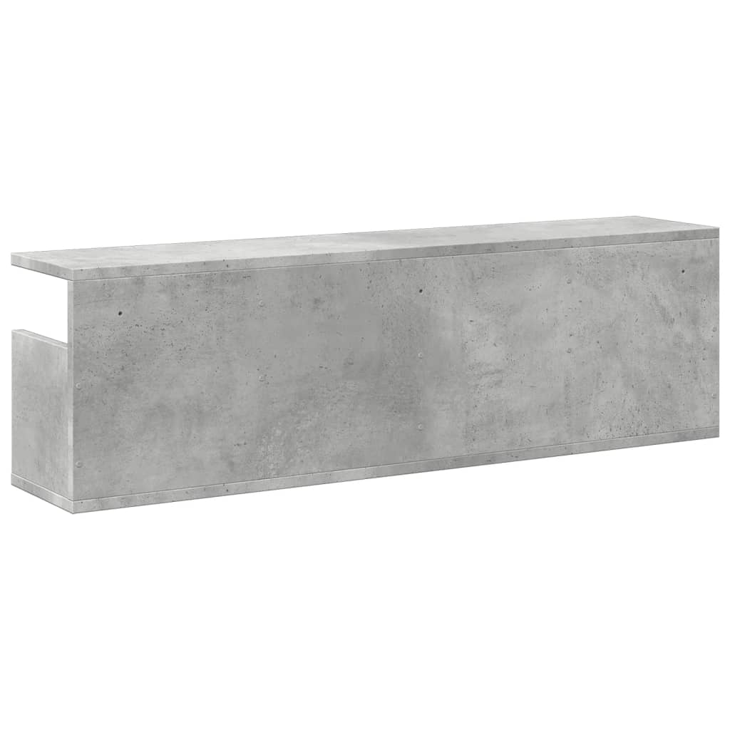 betonszürke szerelt fa faliszekrény 100 x 20 x 30 cm