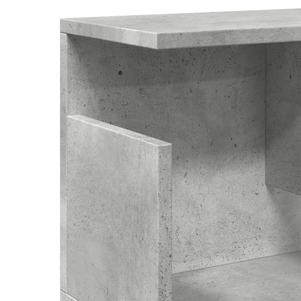 betonszürke szerelt fa faliszekrény 100 x 20 x 30 cm
