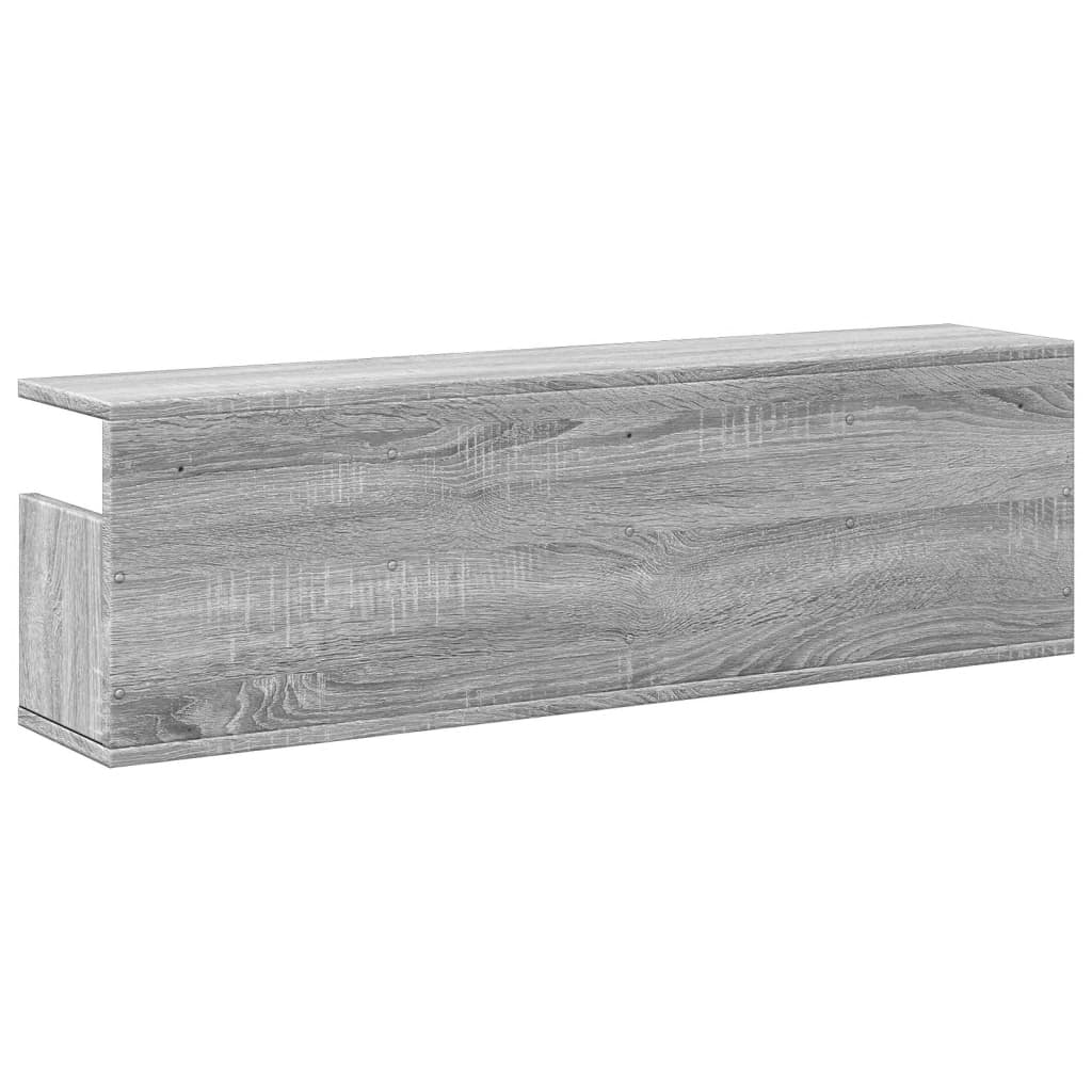 szürke sonoma színű szerelt fa faliszekrény 100 x 20 x 30 cm