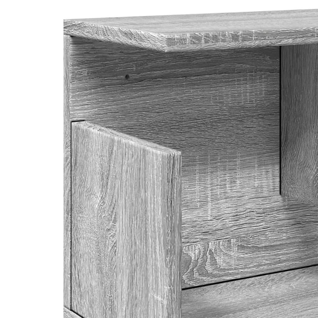 szürke sonoma színű szerelt fa faliszekrény 100 x 20 x 30 cm