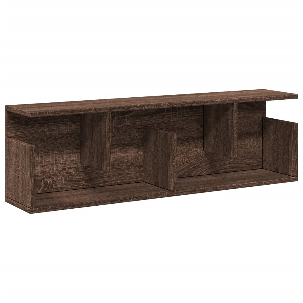barna tölgy színű szerelt fa fali szekrény 100 x 20 x 30 cm