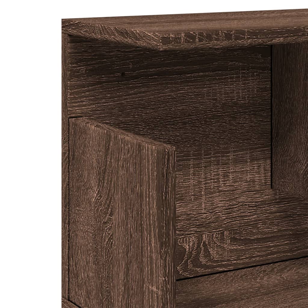 barna tölgy színű szerelt fa fali szekrény 100 x 20 x 30 cm