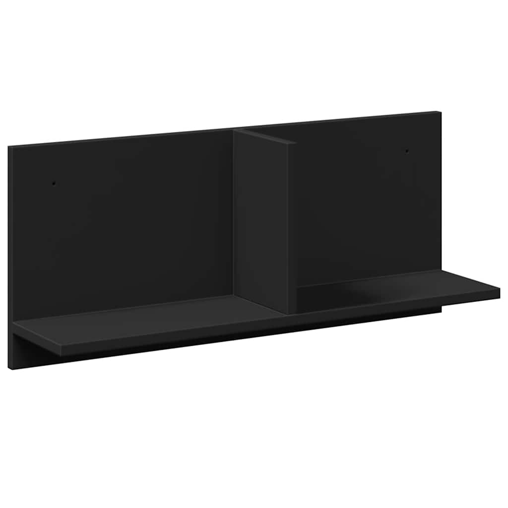 fekete szerelt fa faliszekrény 70 x 16,5 x 30 cm
