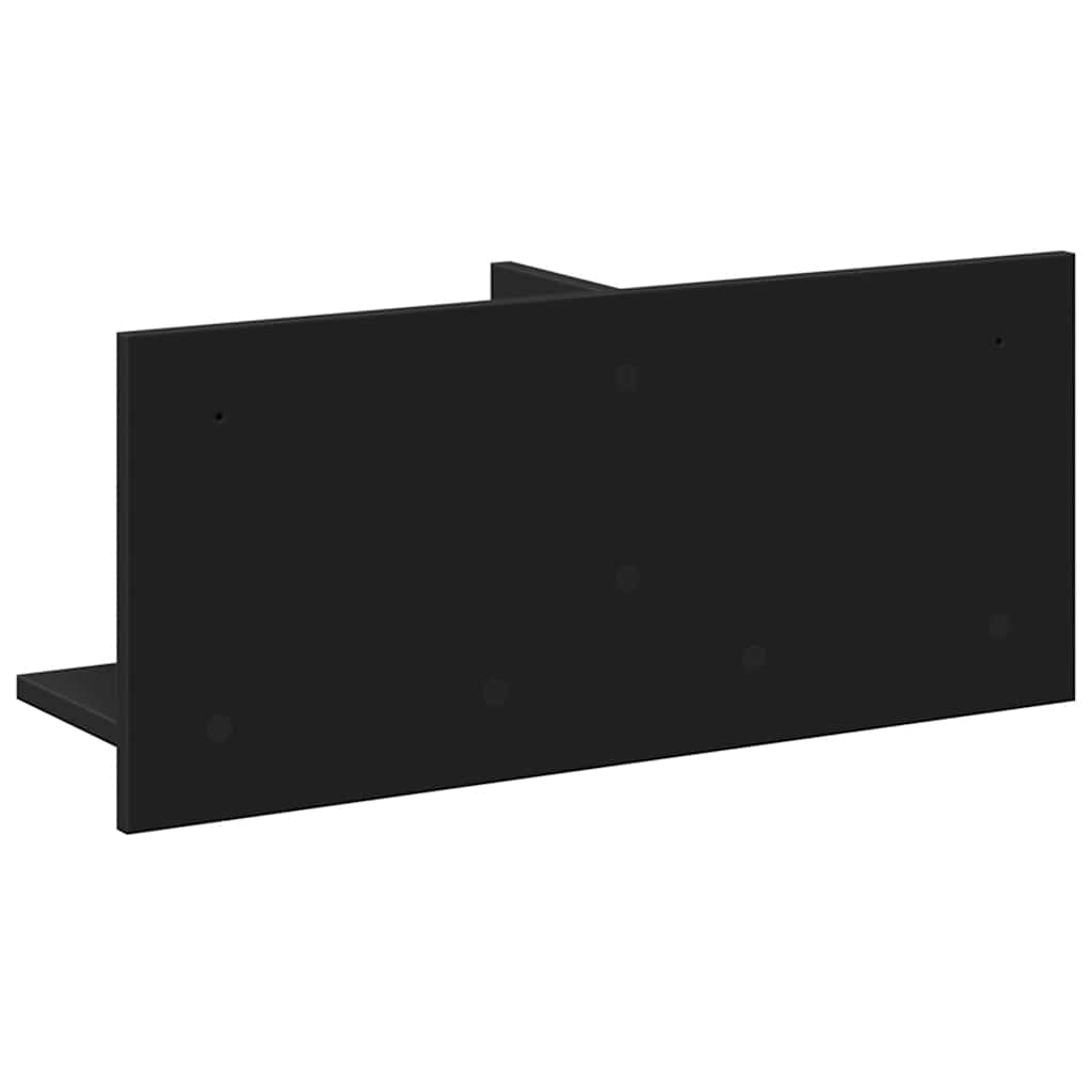 fekete szerelt fa faliszekrény 70 x 16,5 x 30 cm