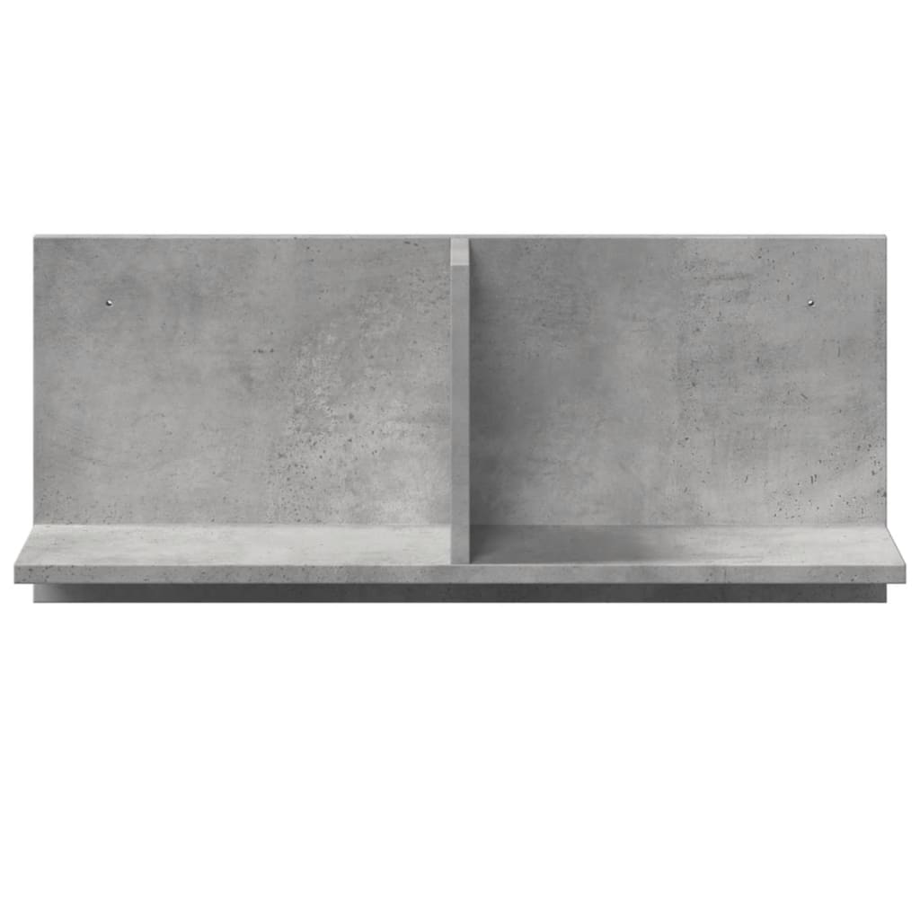betonszürke szerelt fa faliszekrény 70 x 16,5 x 30 cm