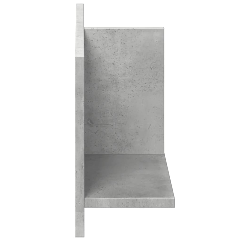 betonszürke szerelt fa faliszekrény 70 x 16,5 x 30 cm
