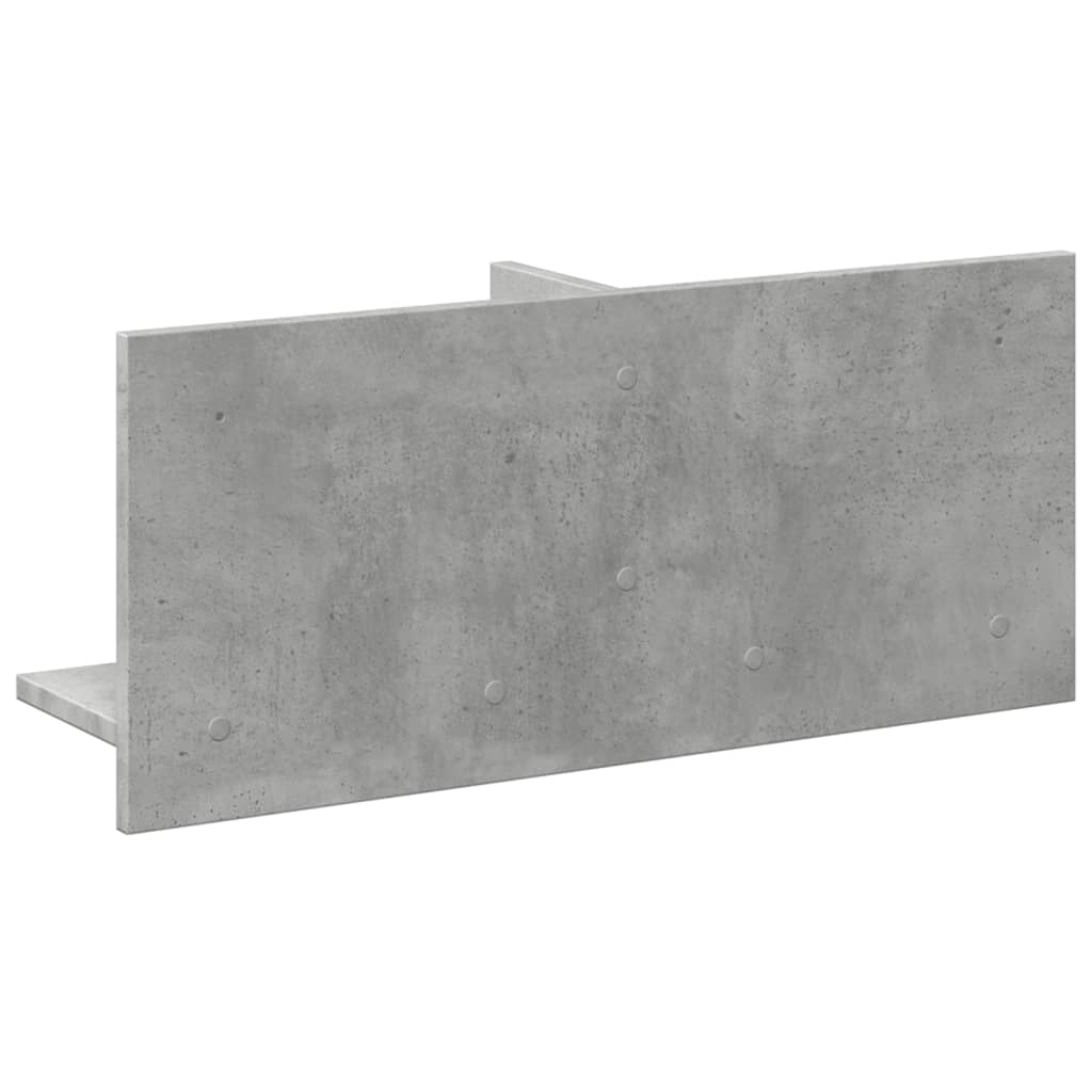 betonszürke szerelt fa faliszekrény 70 x 16,5 x 30 cm