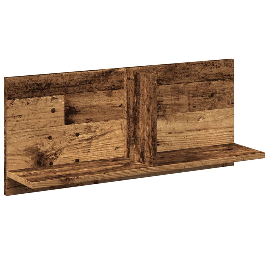 antik fa színű szerelt fa faliszekrény 70 x 16,5 x 30 cm