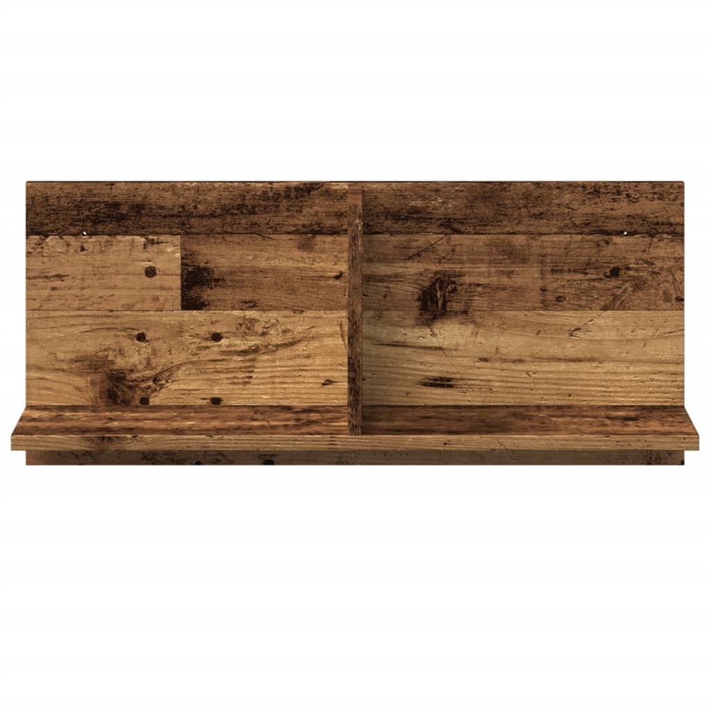 antik fa színű szerelt fa faliszekrény 70 x 16,5 x 30 cm