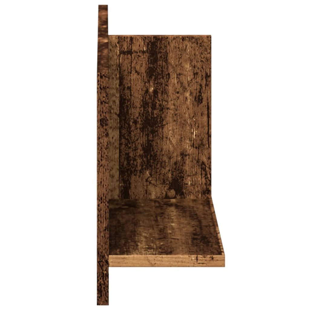 antik fa színű szerelt fa faliszekrény 70 x 16,5 x 30 cm