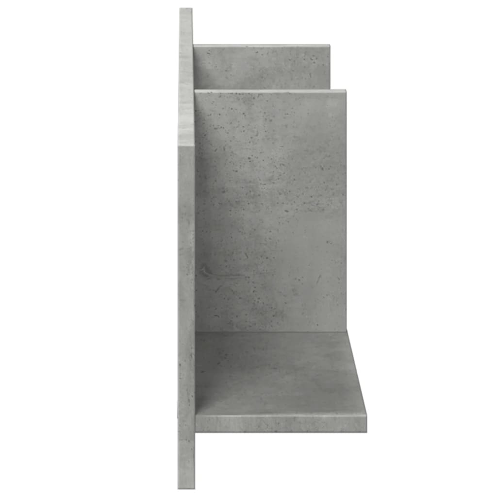 betonszürke szerelt fa faliszekrény 100 x 16,5 x 30 cm