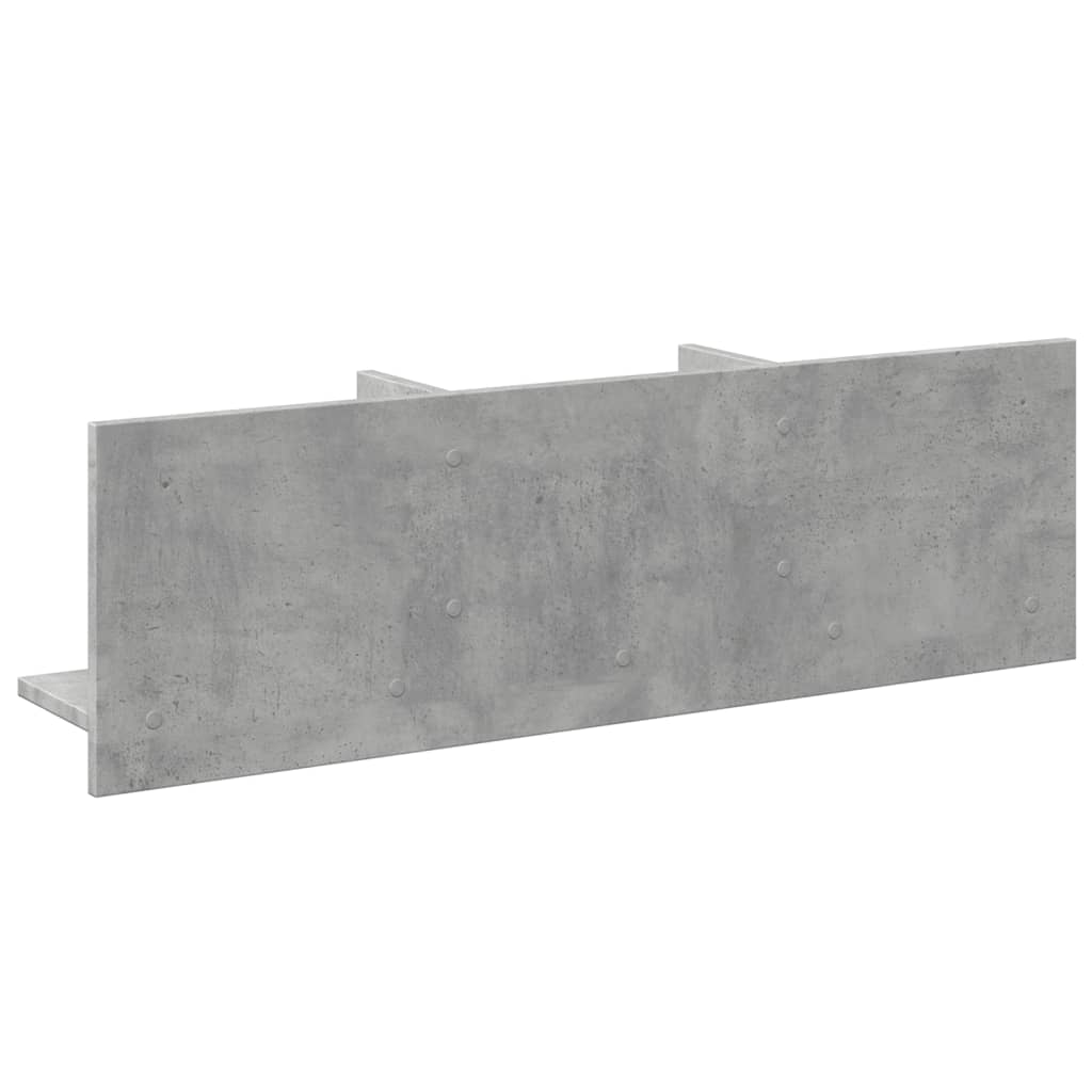 betonszürke szerelt fa faliszekrény 100 x 16,5 x 30 cm