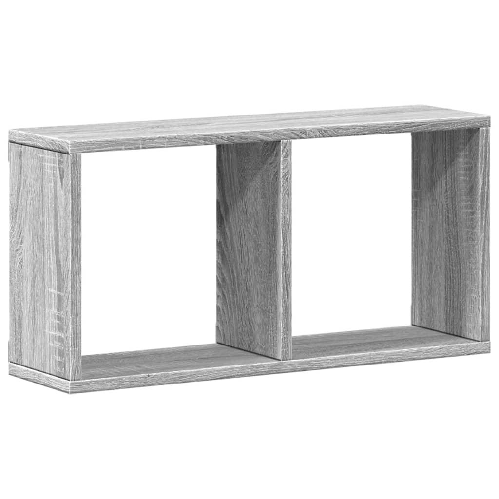 szürke sonoma színű szerelt fa faliszekrény 60 x 16 x 30 cm