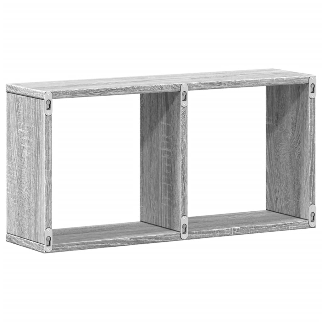 szürke sonoma színű szerelt fa faliszekrény 60 x 16 x 30 cm