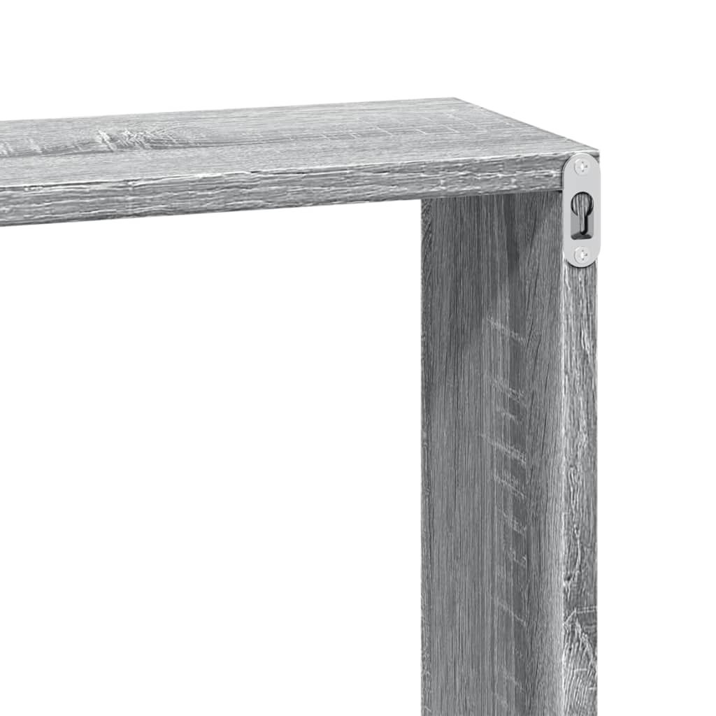 szürke sonoma színű szerelt fa faliszekrény 60 x 16 x 30 cm
