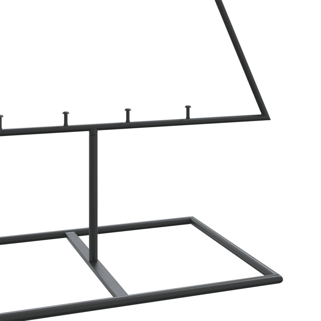 fekete fém karácsonyfa dekorációhoz 150 cm