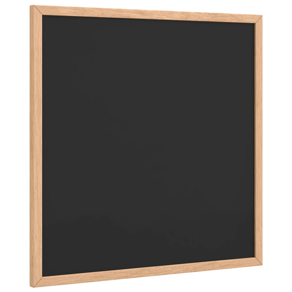 fekete krétatábla tömör fenyőfa kerettel 40x40 cm