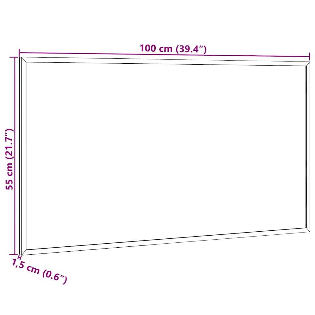 fekete krétatábla tömör fenyőfa kerettel 100 x 55 cm