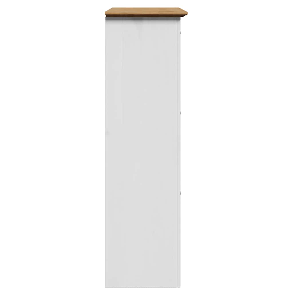 cipőállvány "BODO" Fehér és barna 80x35x118 cm