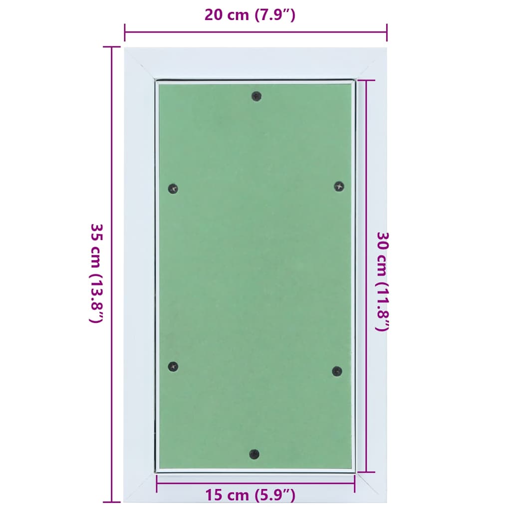 Hozzáférési panel Zöld és Ezüst 20 x 35 cm