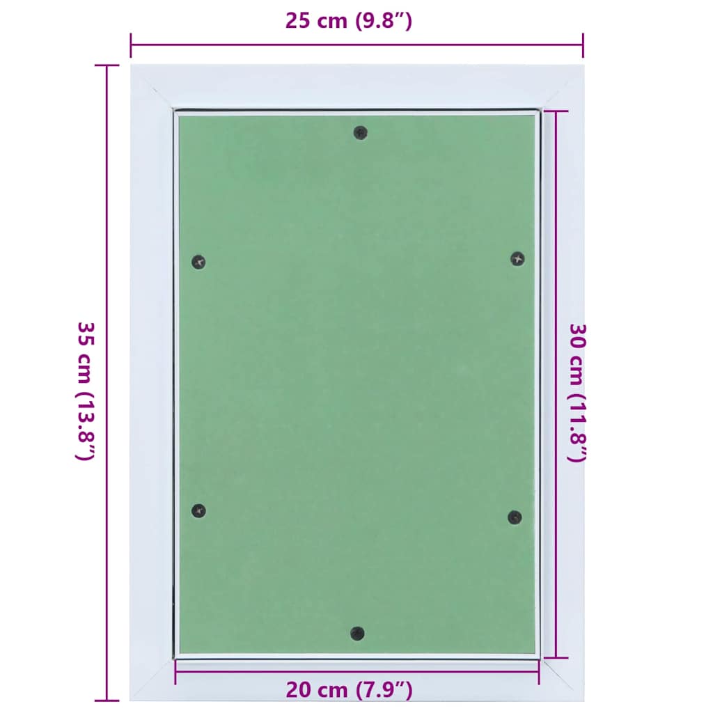 Hozzáférési panel Zöld és Ezüst 25 x 35 cm