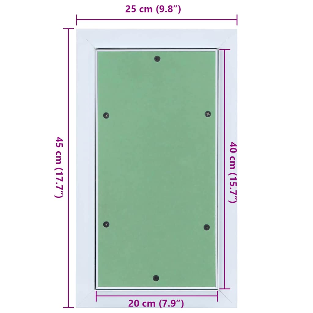 Hozzáférési panel Zöld és Ezüst 25 x 45 cm
