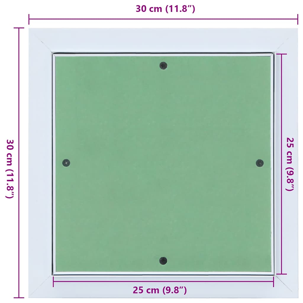 Hozzáférési panel Zöld és Ezüst 30 x 30 cm