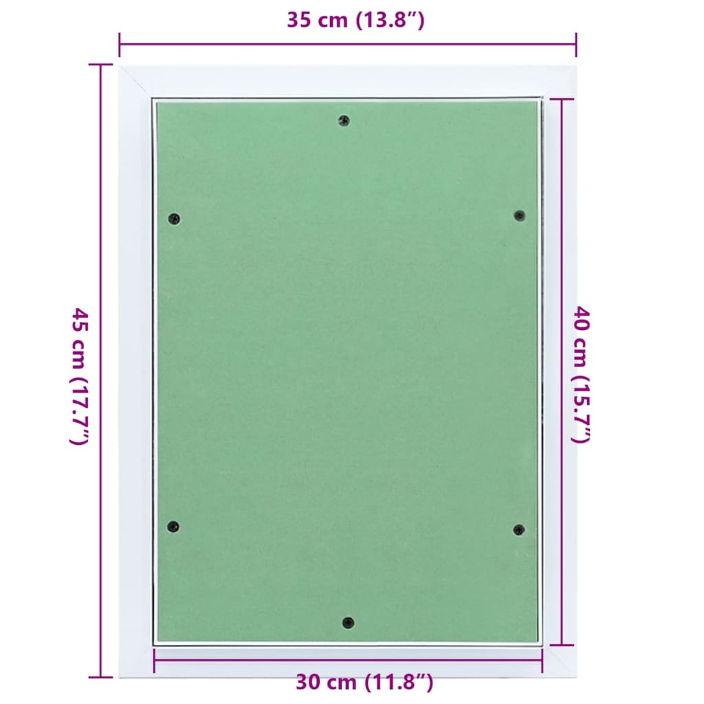 Hozzáférési panel Zöld és Ezüst 35 x 45 cm