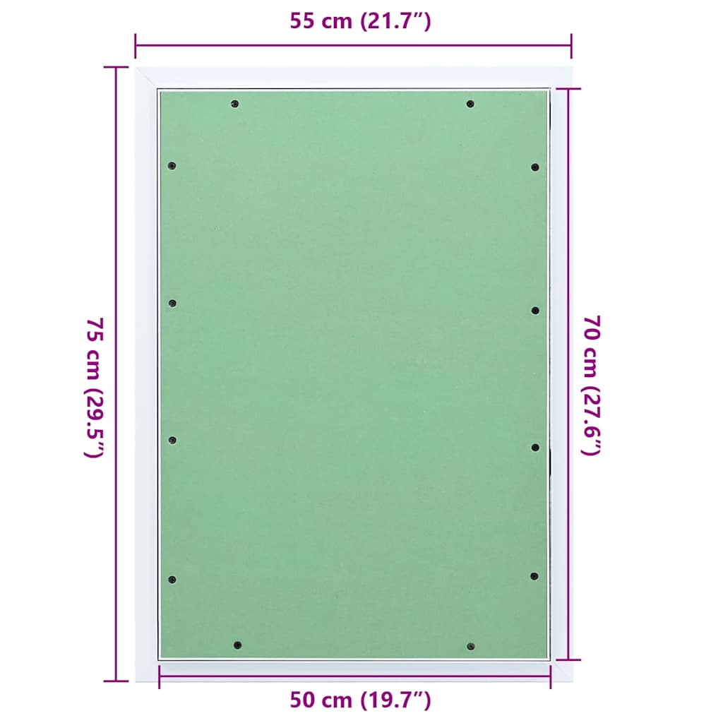 Hozzáférési panel Zöld és Ezüst 55 x 75 cm