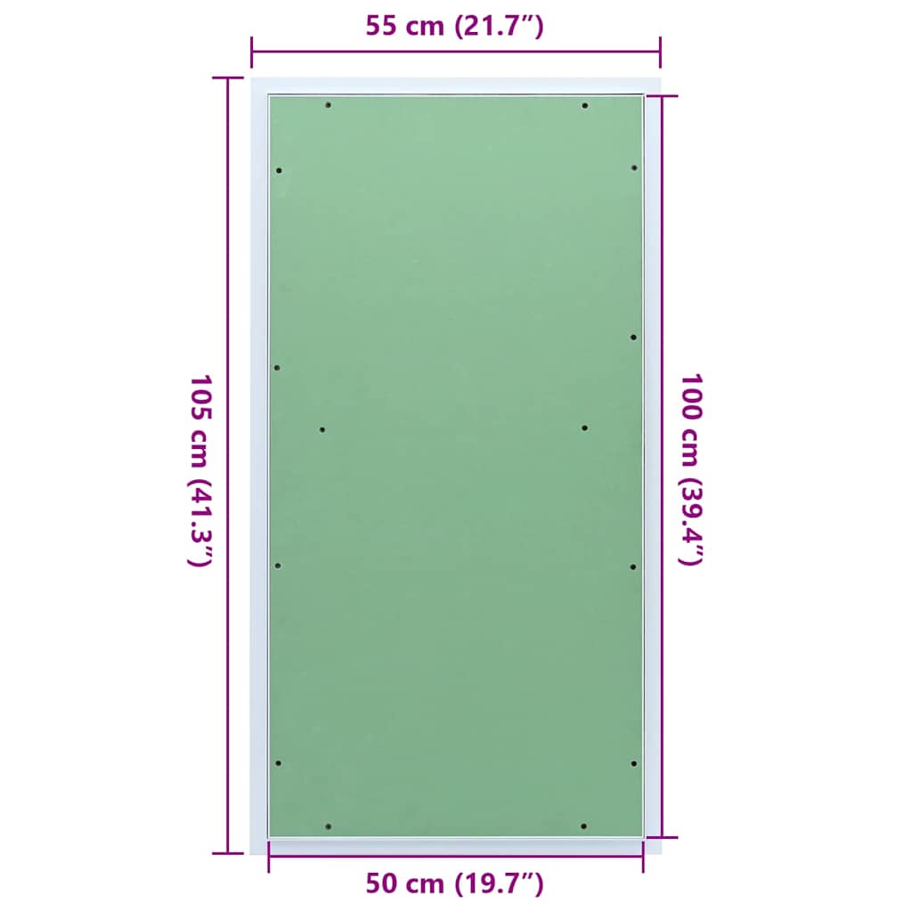 Hozzáférési panel Zöld és Ezüst 55 x 105 cm