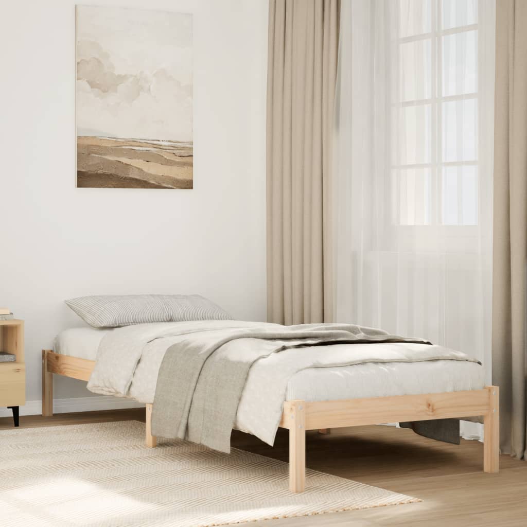 tömör fenyőfa extra hosszú ágykeret matrac nélkül 100 x 210 cm