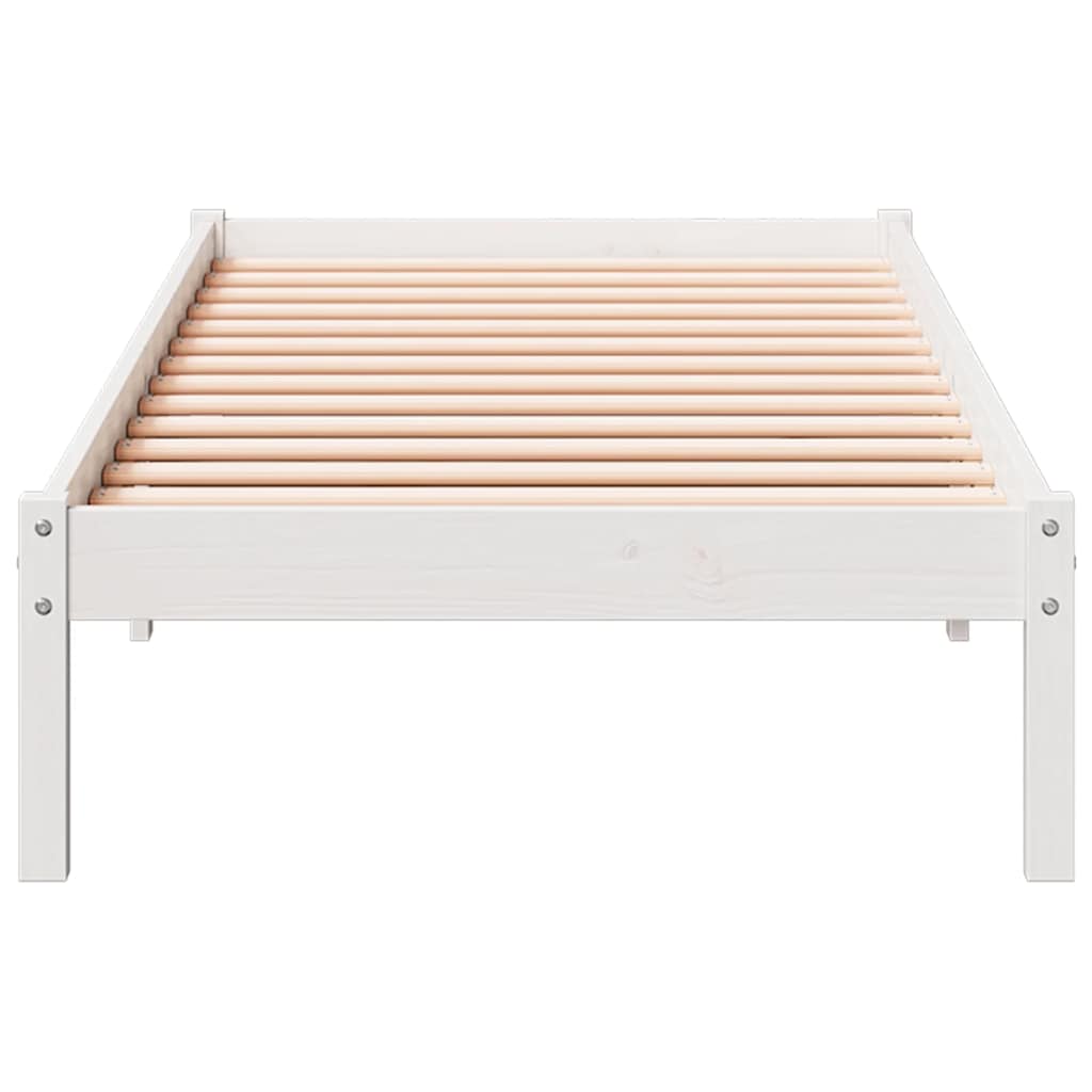 fehér tömör fenyő extra hosszú ágykeret matrac nélkül 100x210cm