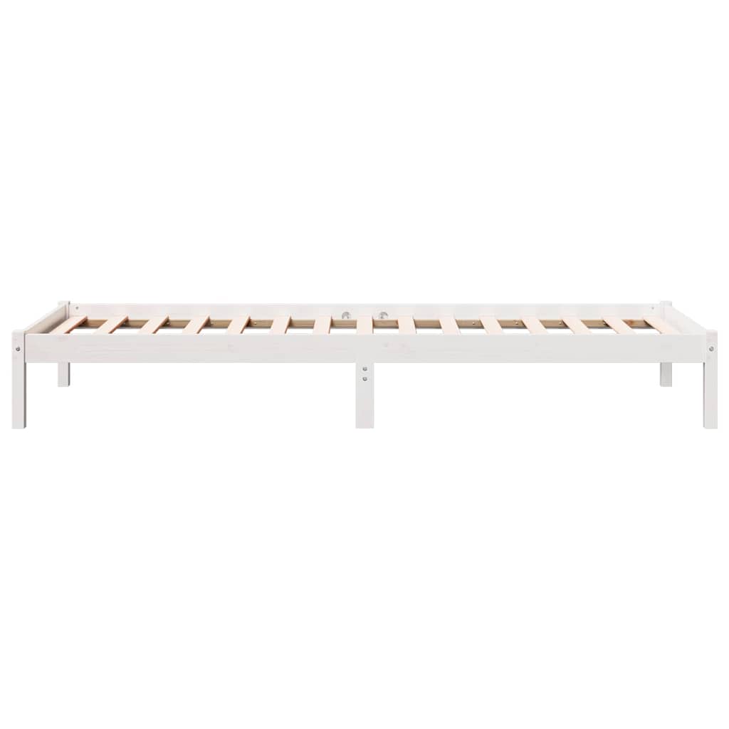 fehér tömör fenyő extra hosszú ágykeret matrac nélkül 100x210cm
