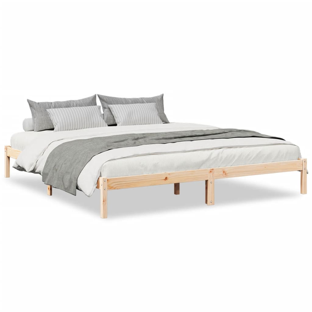 tömör fenyőfa extra hosszú ágykeret matrac nélkül 180 x 210 cm