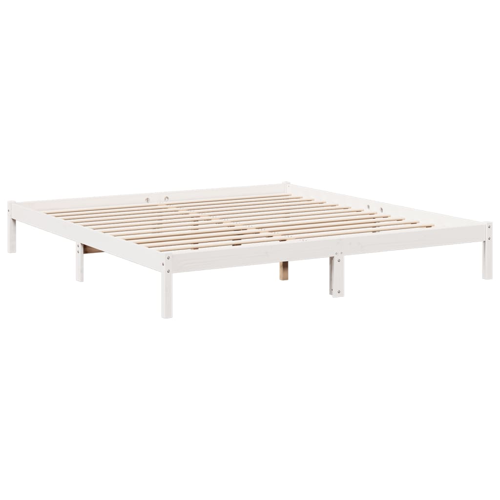 fehér tömör fenyő extra hosszú ágykeret matrac nélkül 180x210cm