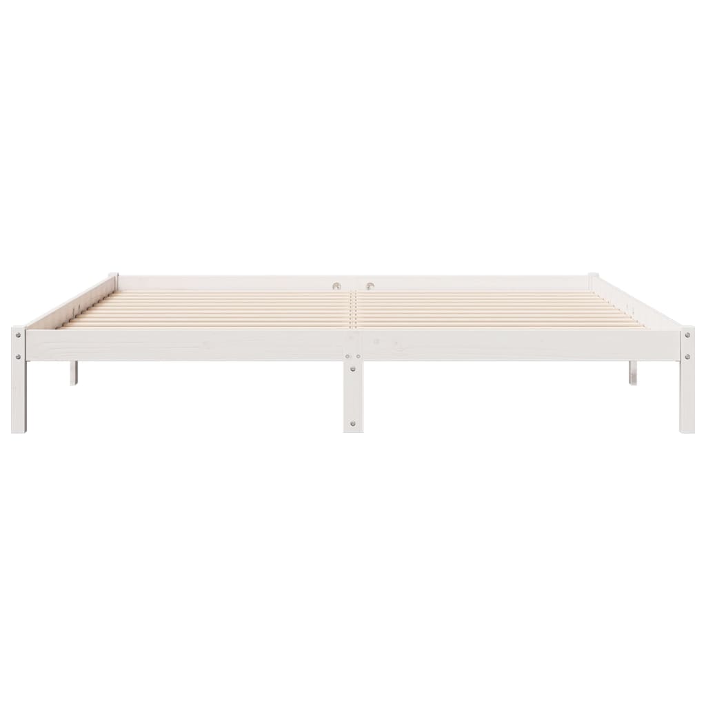 fehér tömör fenyő extra hosszú ágykeret matrac nélkül 180x210cm