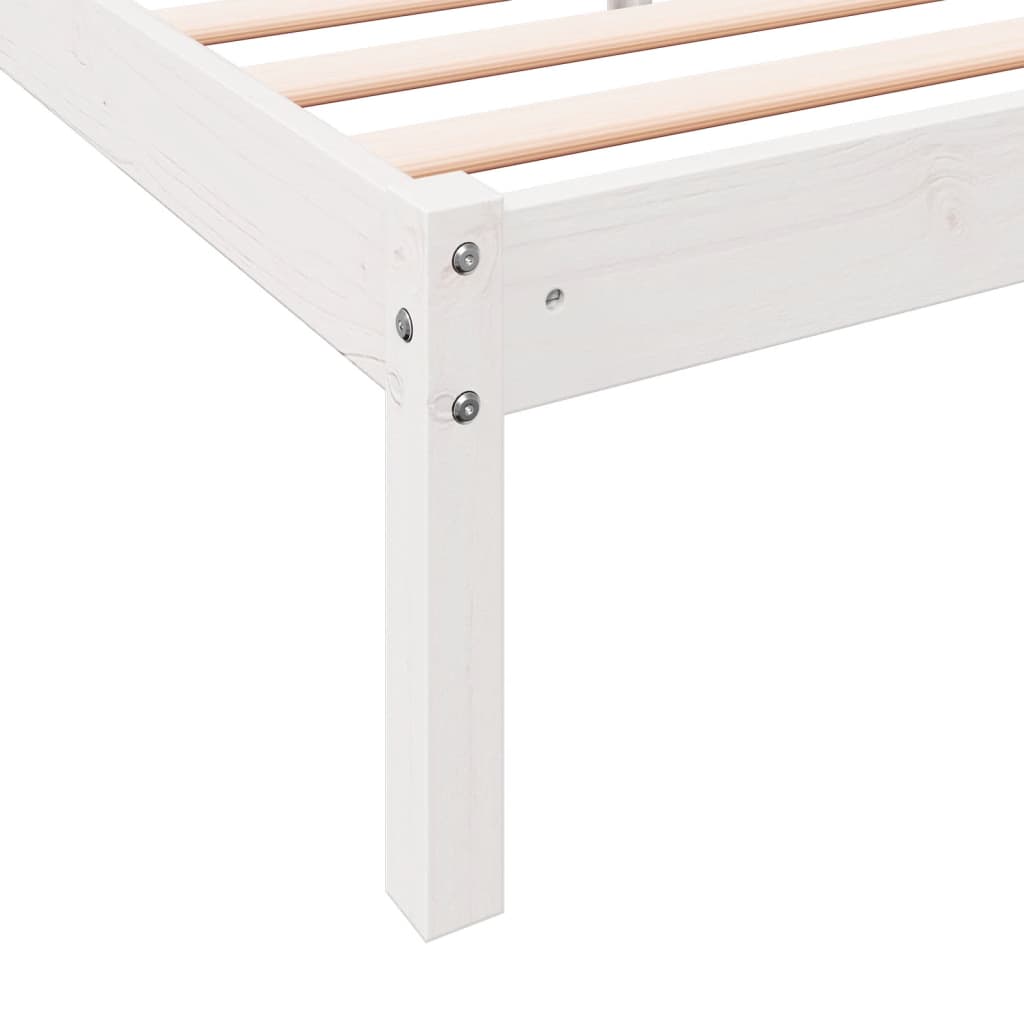 fehér tömör fenyő extra hosszú ágykeret matrac nélkül 180x210cm