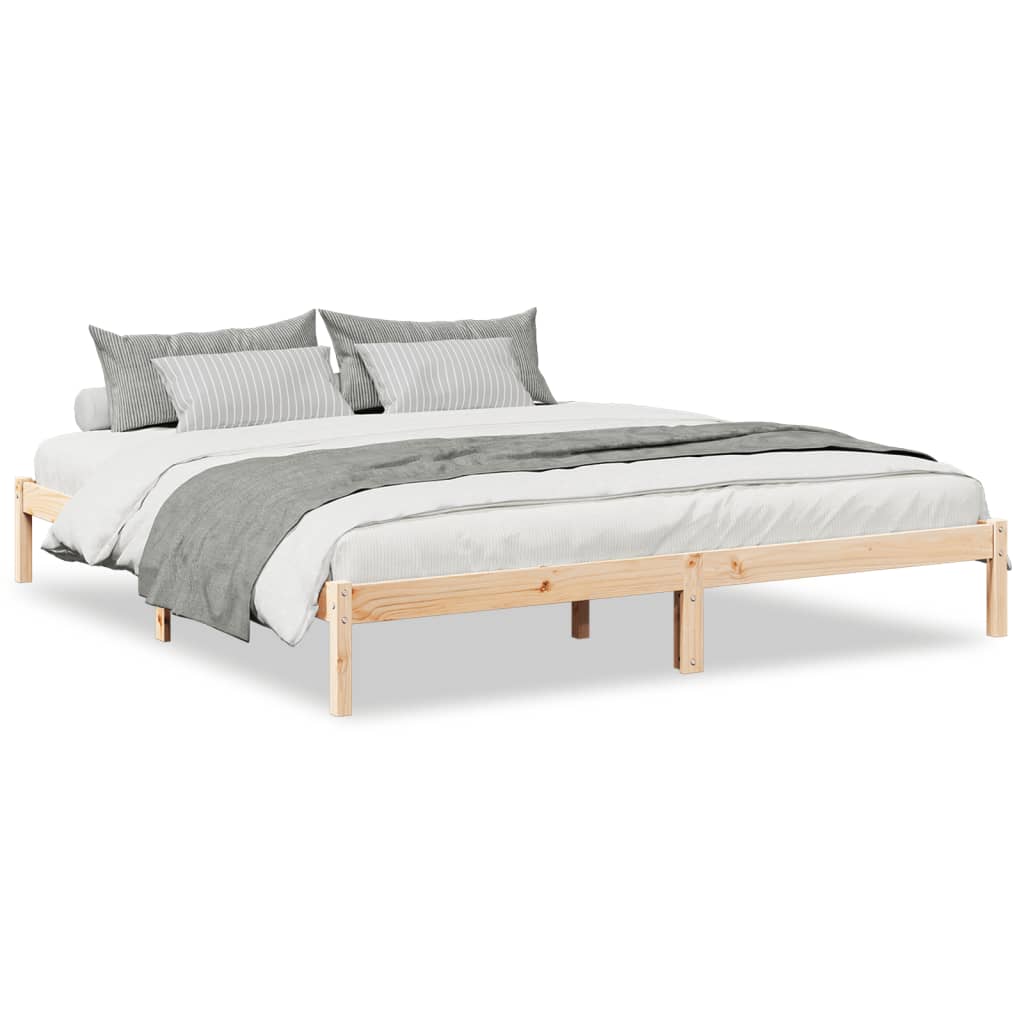 tömör fenyőfa extra hosszú ágykeret matrac nélkül 200 x 210 cm
