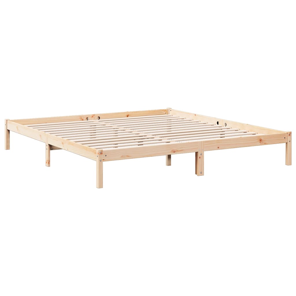 tömör fenyőfa extra hosszú ágykeret matrac nélkül 200 x 210 cm
