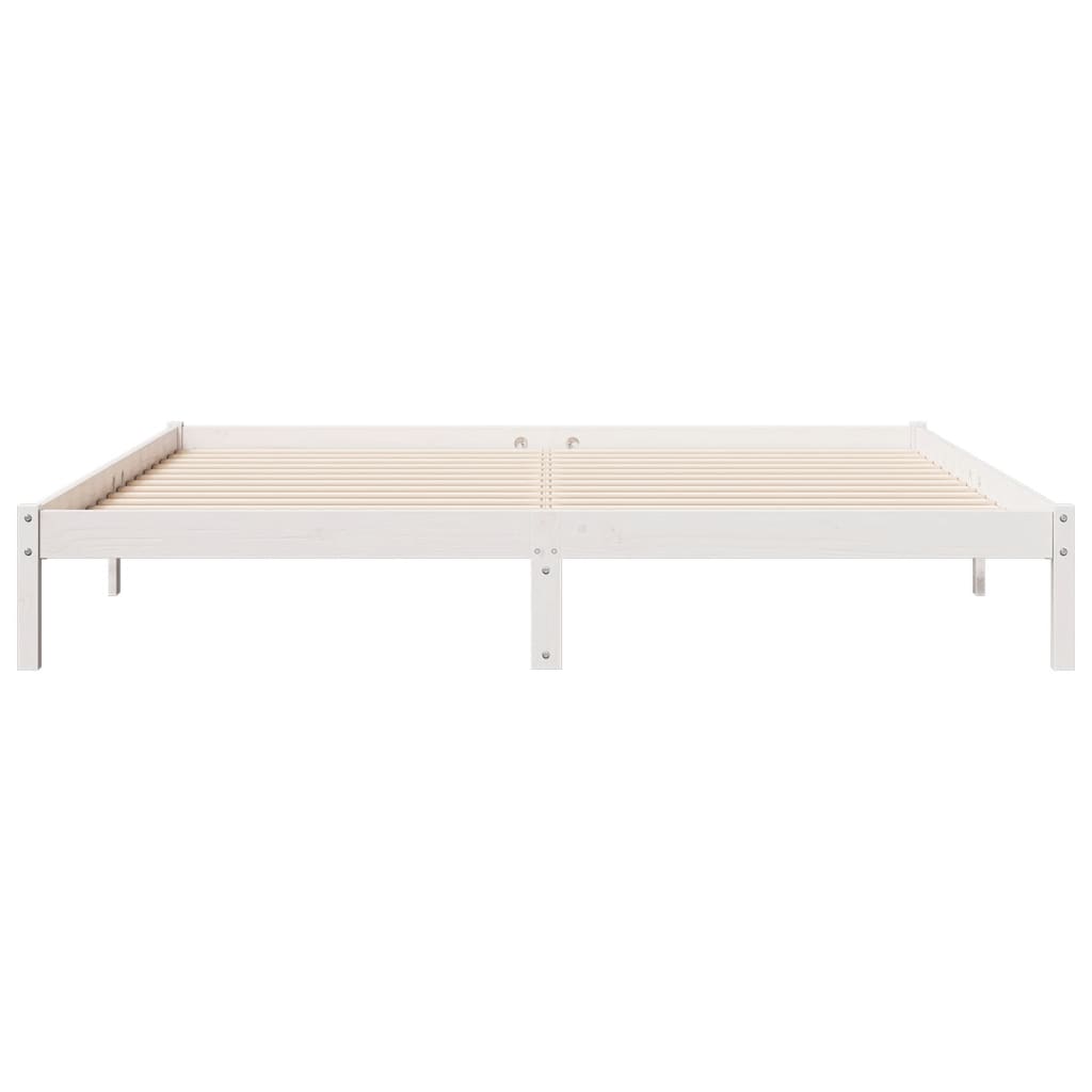 fehér tömör fenyő extra hosszú ágykeret matrac nélkül 200x210cm