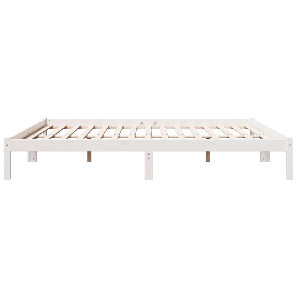 fehér tömör fenyő extra hosszú ágykeret matrac nélkül 200x210cm