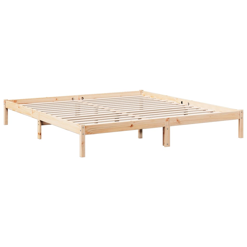 tömör fenyőfa extra hosszú ágykeret matrac nélkül 200 x 220 cm