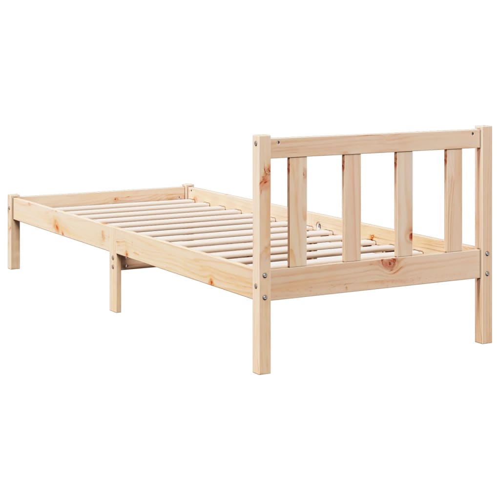 tömör fenyőfa extra hosszú ágykeret matrac nélkül 90 x 210 cm