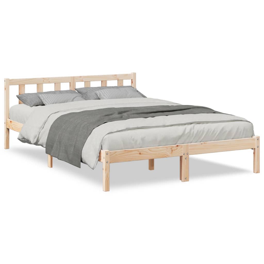 tömör fenyőfa extra hosszú ágykeret matrac nélkül 140 x 210 cm