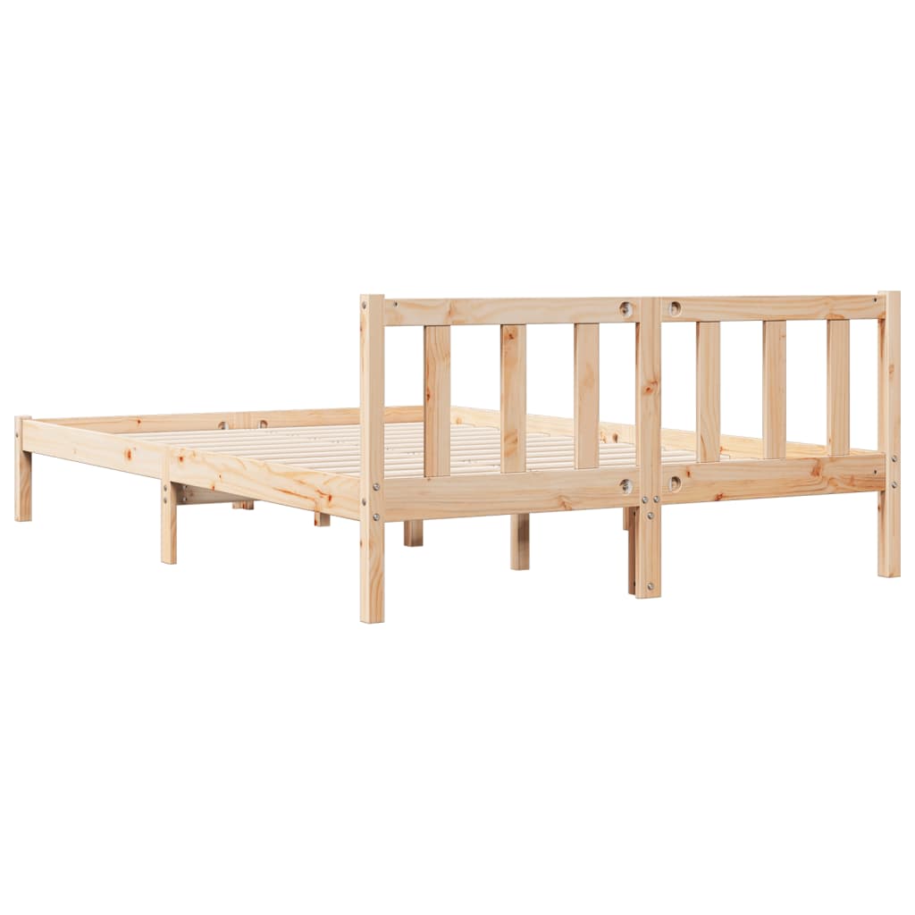 tömör fenyőfa extra hosszú ágykeret matrac nélkül 140 x 210 cm